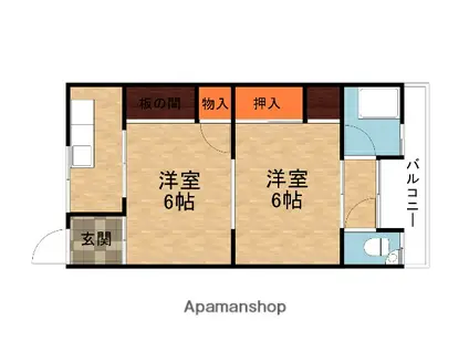 高宮マンション(2K/3階)の間取り写真