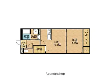 アート星田駅前(1LDK/1階)の間取り写真