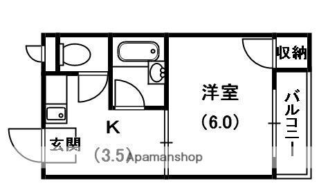 寿ハイツ(1K/3階)の間取り写真