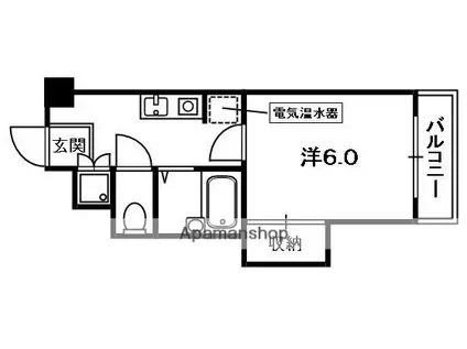 リバーイーストクレムリン(1K/5階)の間取り写真