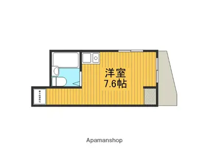 クラモトハウス(ワンルーム)の間取り写真