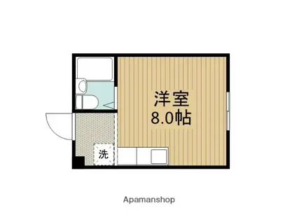 白井マンション(ワンルーム/3階)の間取り写真