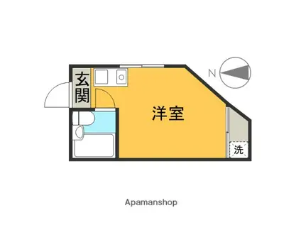 プレアデス南津の辺(ワンルーム/1階)の間取り写真
