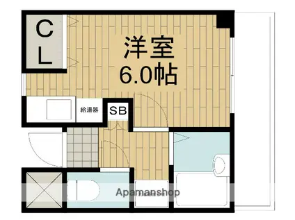 ダイヤモンドパレス(ワンルーム/3階)の間取り写真