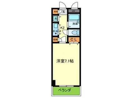 サンモール(1K/11階)の間取り写真