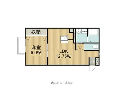 LANA HALE野崎(1LDK/3階)の間取り写真