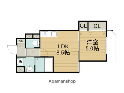 ラモーナ清瀧(1DK/1階)の間取り写真