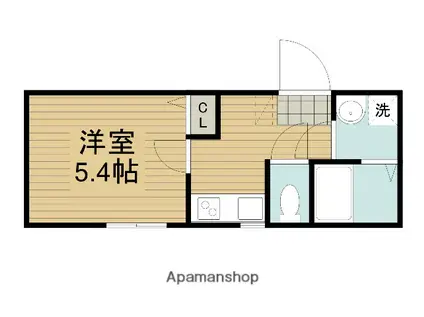ネイビーハウス(1K/1階)の間取り写真