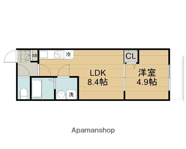 ALEGRIA四條畷(1LDK/1階)の間取り写真
