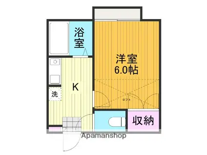 F・グレース住道(1K/1階)の間取り写真