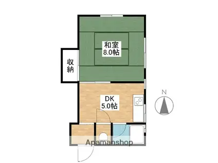 ニューコバヤシ(1DK/4階)の間取り写真