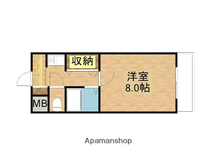 ショウカンハイム(1K/3階)の間取り写真