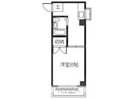 ソレイユ12(1DK/4階)の間取り写真