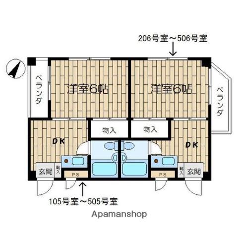 メゾン雅(1K/2階)の間取り写真