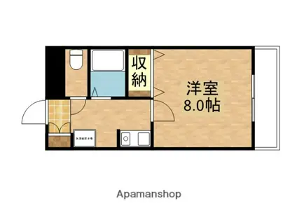 コートラビーム(1K/3階)の間取り写真