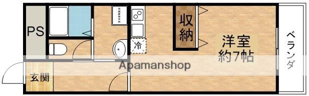 第5シンワマンション(ワンルーム/3階)の間取り写真