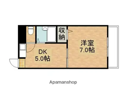 メゾンリュート(1DK/3階)の間取り写真