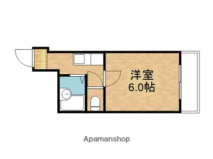 オークレジデンス(1K/3階)の間取り写真