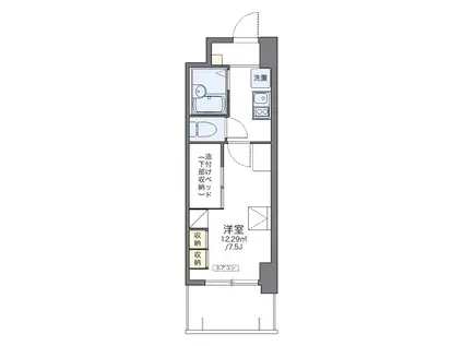 レオパレスGREEN HILL(1K/5階)の間取り写真