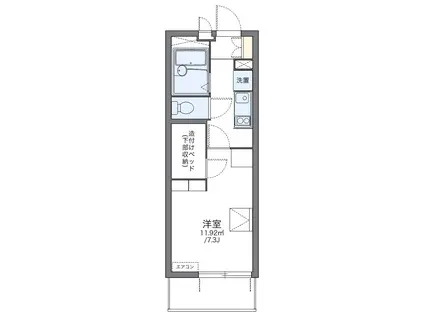 レオパレスフォンターナ内本町(1K/4階)の間取り写真
