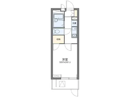 レオパレスノンノミーオ(1K/1階)の間取り写真