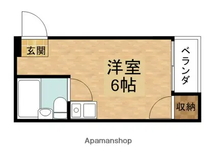 スタンドアップ豊里(ワンルーム/4階)の間取り写真