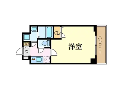 プレサンスOSAKA江坂(1K/7階)の間取り写真