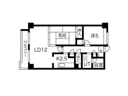 トレ・ビバース上山手公園III(2LDK/1階)の間取り写真