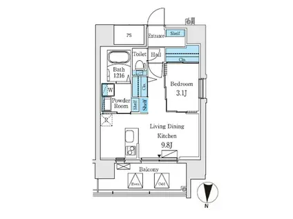 エル・セレーノ新大阪北(1LDK/11階)の間取り写真