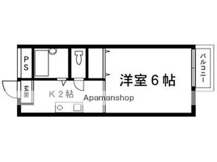 エスポワール大桐(1K/2階)の間取り写真
