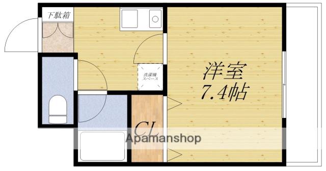 アーネスト山手Ⅱ(1K/4階)の間取り写真