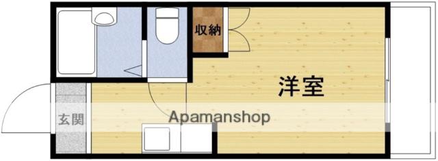 イーズⅢ(1K/4階)の間取り写真