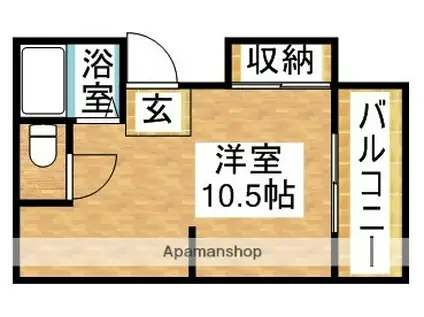 ハイツ上新第3西淡路(ワンルーム/3階)の間取り写真