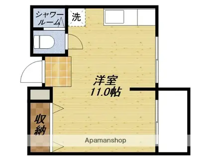 ハイツ上新第3西淡路(ワンルーム/2階)の間取り写真