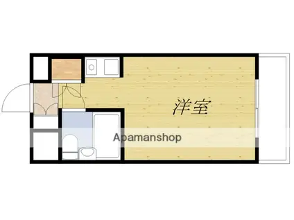 シティパレス南千里(1K/4階)の間取り写真