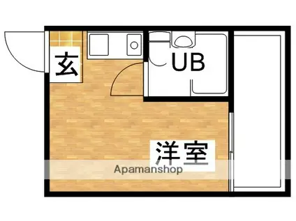 かねまつ東三国マンション(ワンルーム/3階)の間取り写真