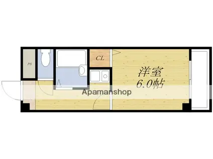 プチフラット千里山(1K/2階)の間取り写真