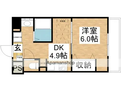 第18関根マンション(1DK/2階)の間取り写真
