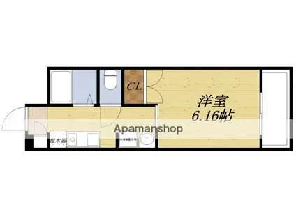 ウィニングパラ江坂(1K/2階)の間取り写真