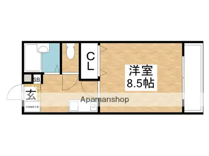 メゾンドユウ(1K/2階)の間取り写真