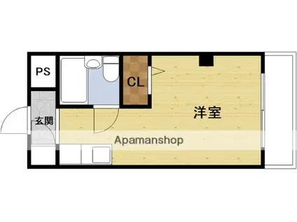 CITY西三国(ワンルーム/1階)の間取り写真