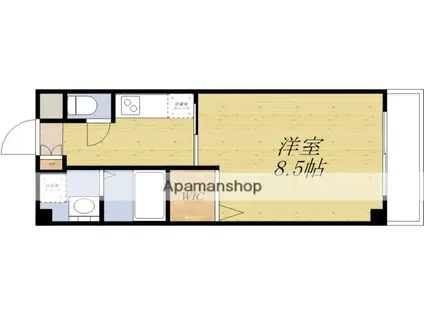 ピアチェーレ千里山(1K/2階)の間取り写真