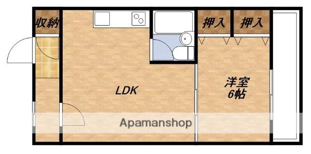 メゾン高田(1LDK/5階)の間取り写真