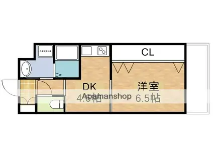 ヒルズ南吹田(1DK/3階)の間取り写真