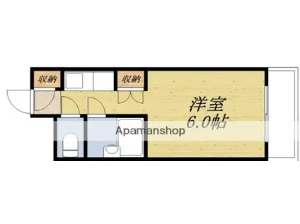 ドミトリーモリ関大前(1K/3階)の間取り写真