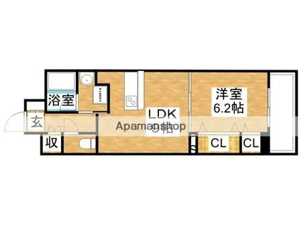 フィールドライト新大阪(1LDK/7階)の間取り写真