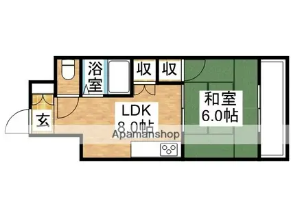 サンロイヤル柴島パート2(1LDK/3階)の間取り写真