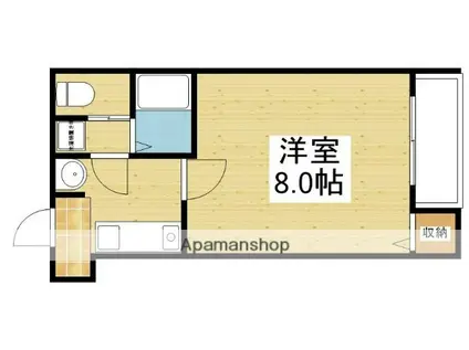 プライムコート東三国(1K/1階)の間取り写真