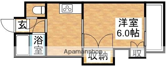 グレイスフル第3東三国(1DK/5階)の間取り写真