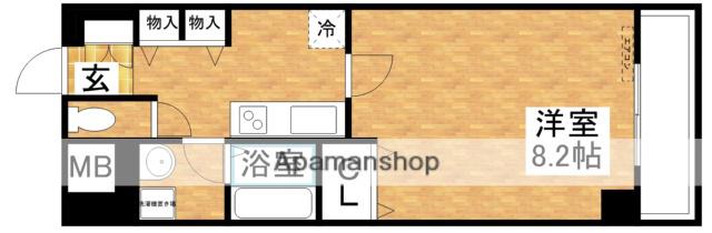 ドライバウム江坂(1K/9階)の間取り写真